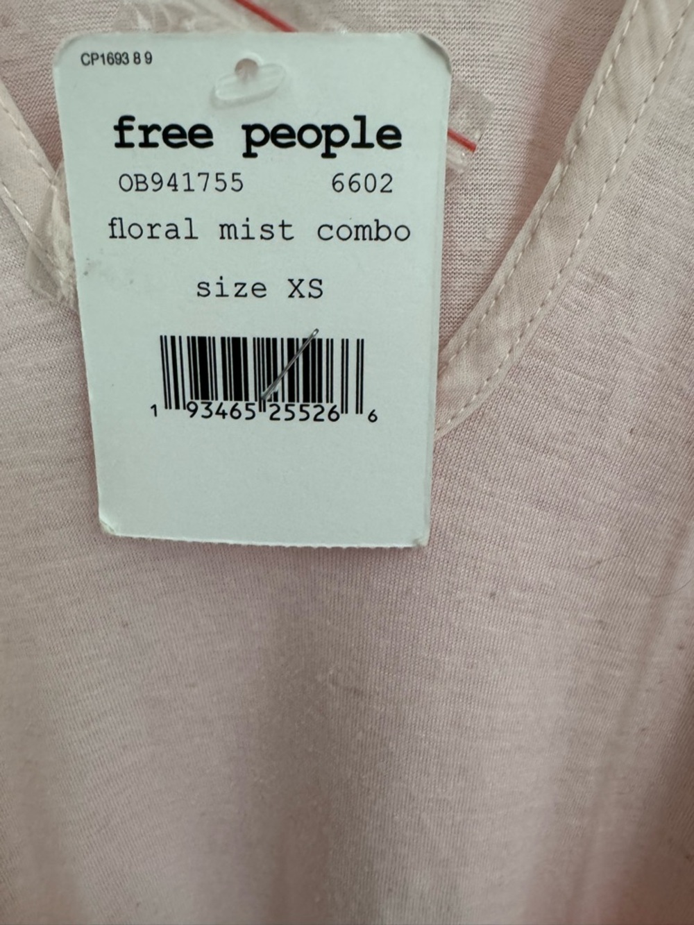 NWT Free People Mix It Up Oversized Tunic pink floral colorway. Size XS - Picture 8 of 10